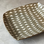 齊藤十郎/ 象嵌角カレー皿(サンカク)