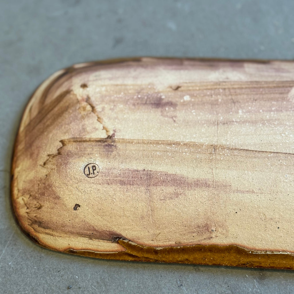 齊藤十郎/ スリップウェアさんま皿