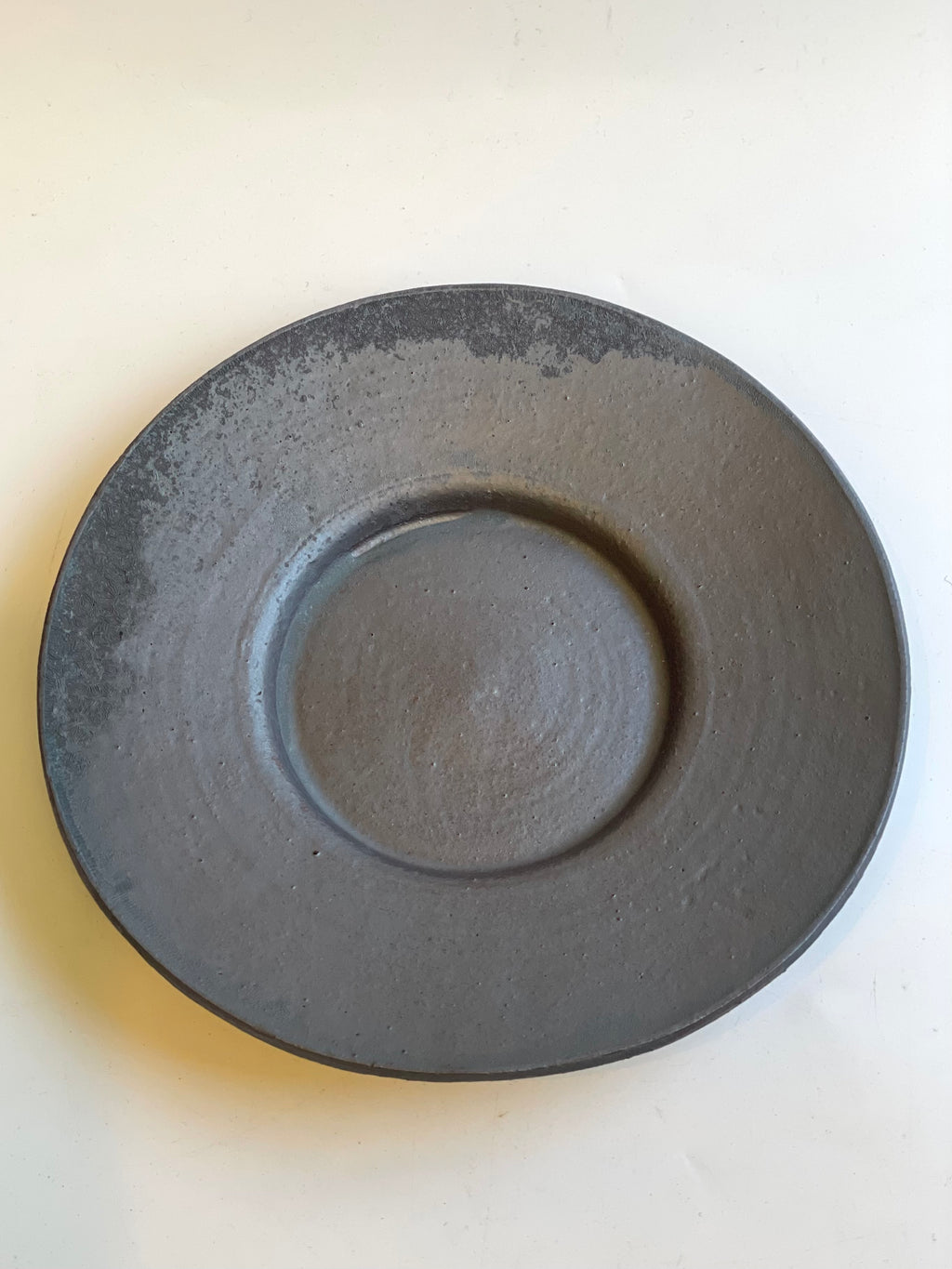 ７寸デルフト皿　鉄釉