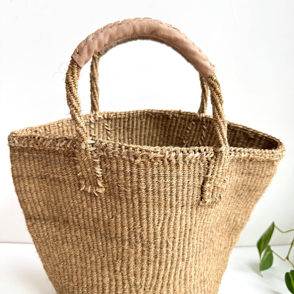 サイザルバッグ共手(ハンドル革付き)