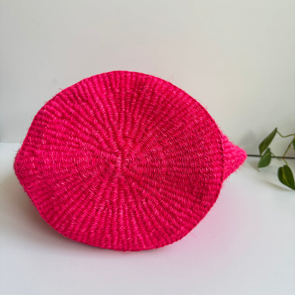 サイザルバック共手９インチ（フシア）