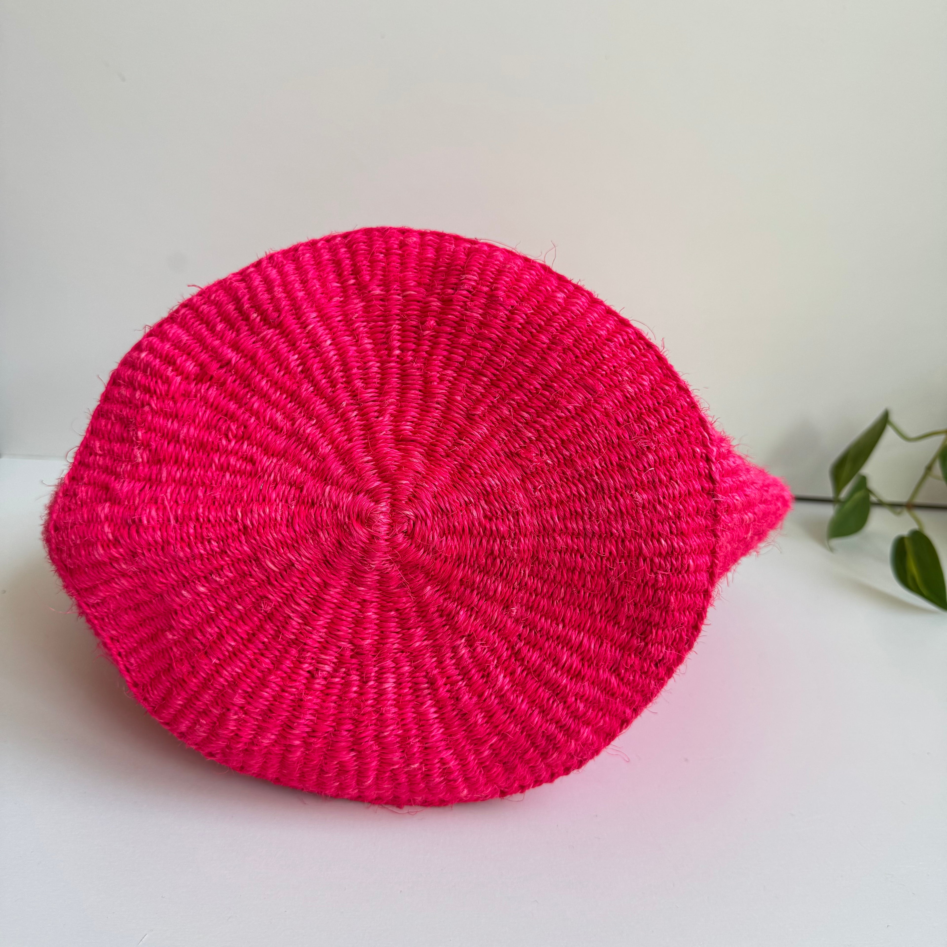 サイザルバック共手９インチ（フシア）