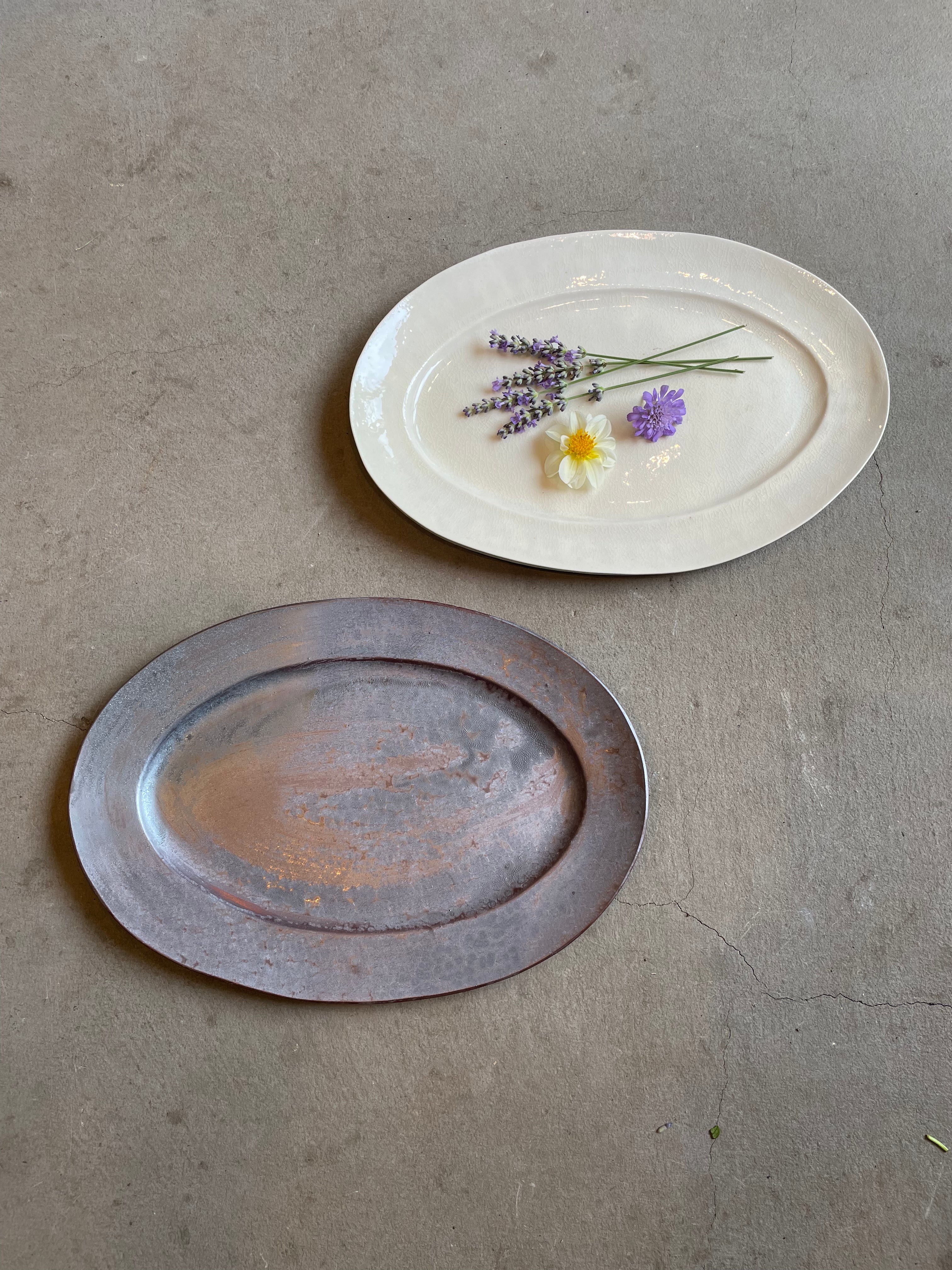 白磁オーバル皿