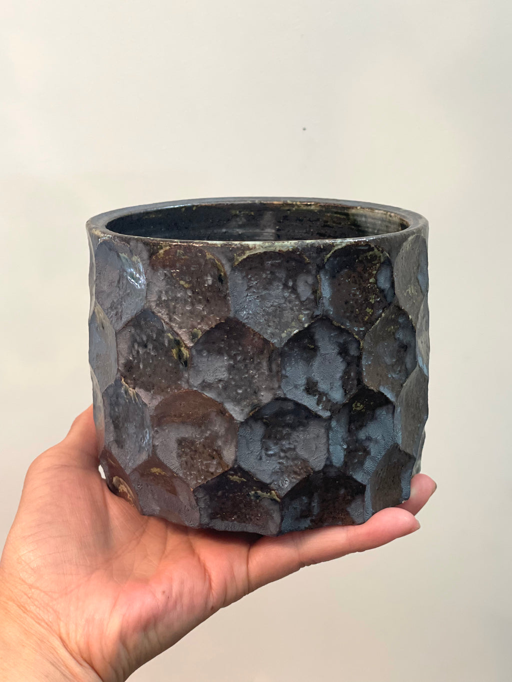 切り子筒鉢(大)