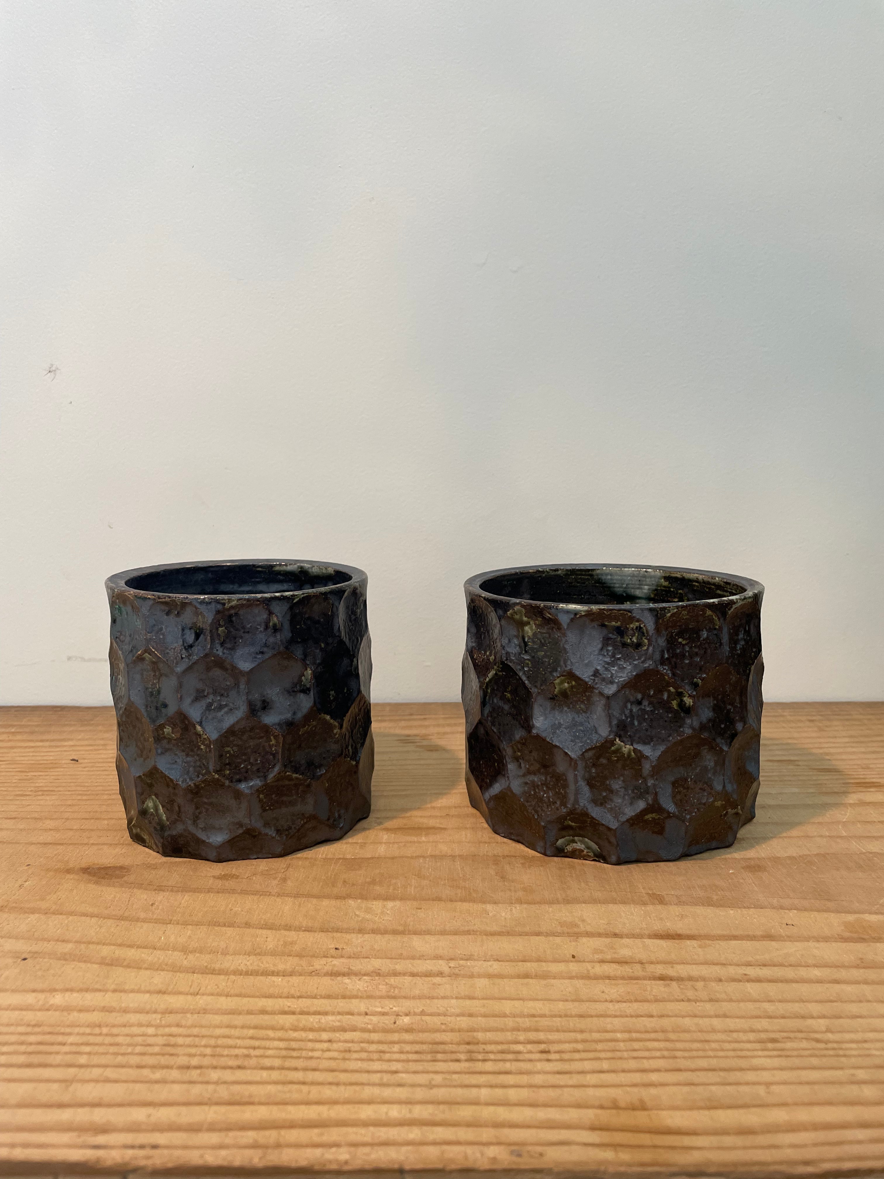 切り子筒鉢(小)