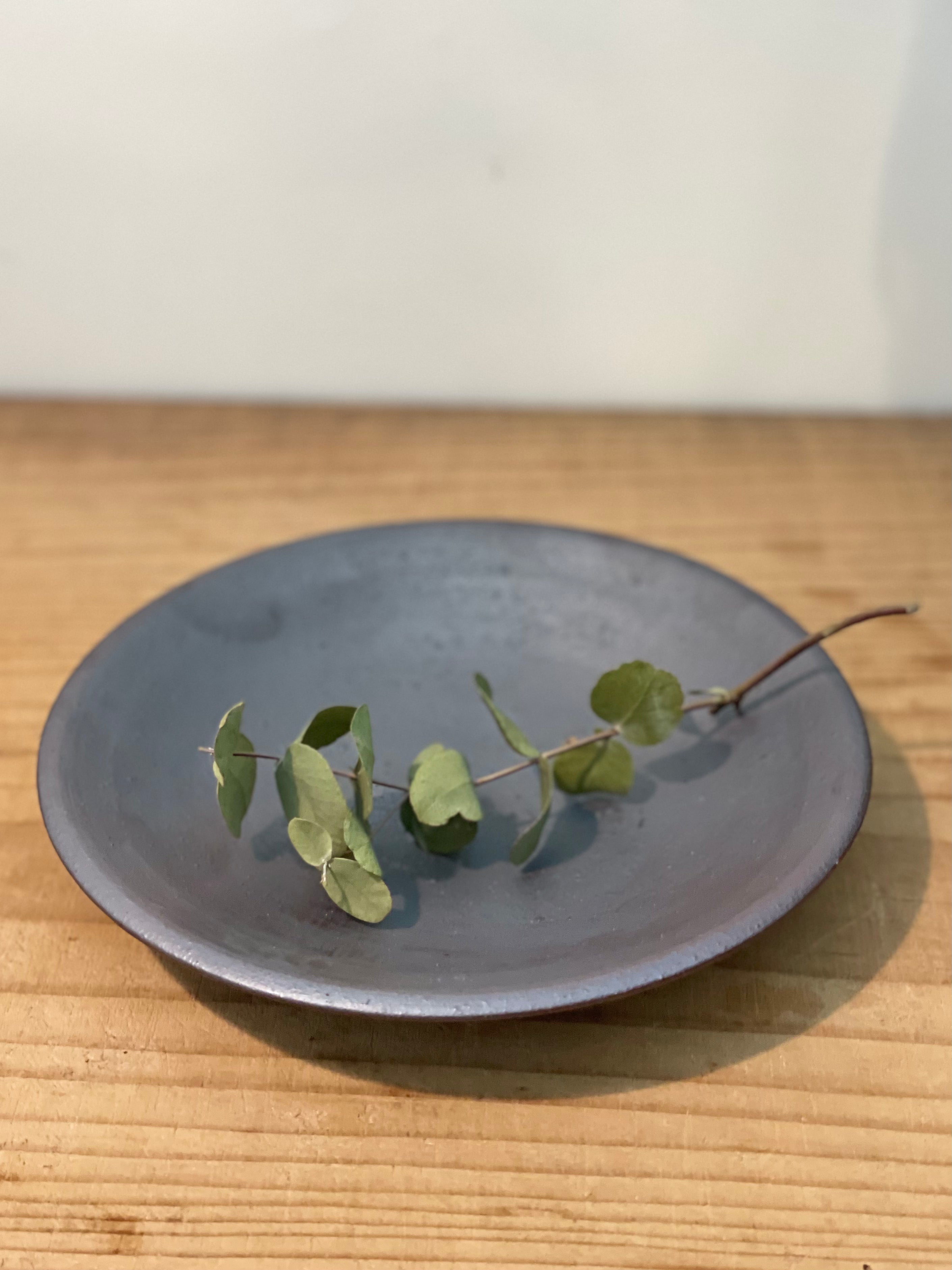 鉄釉6寸皿