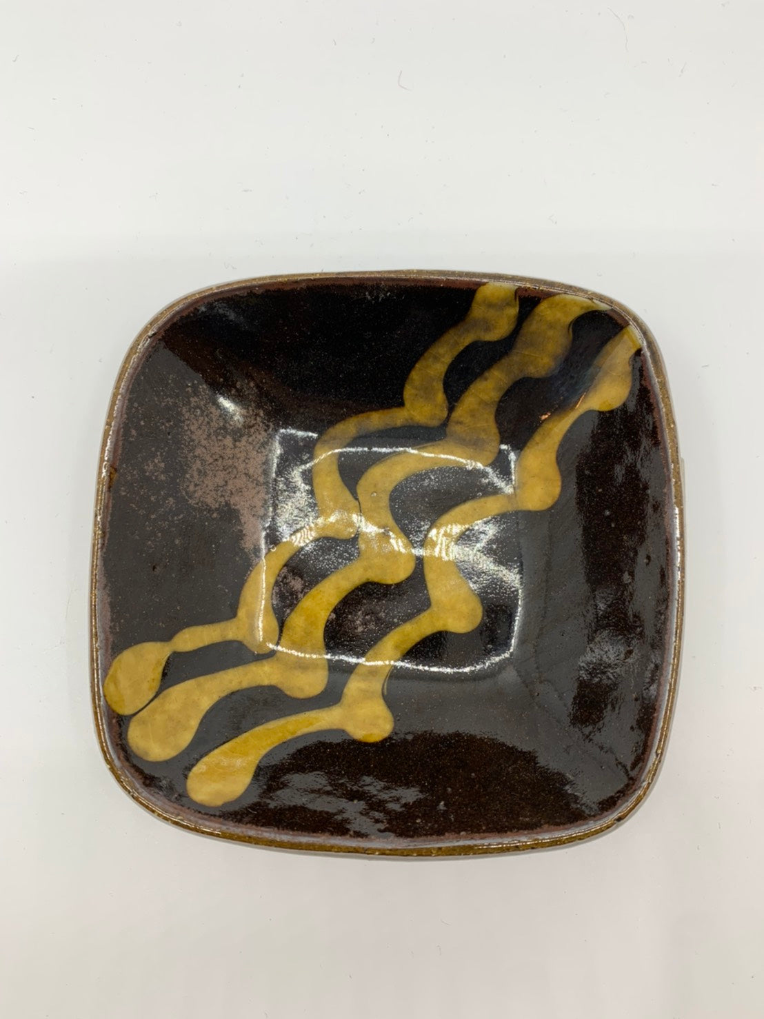 スリップウエア正方皿1