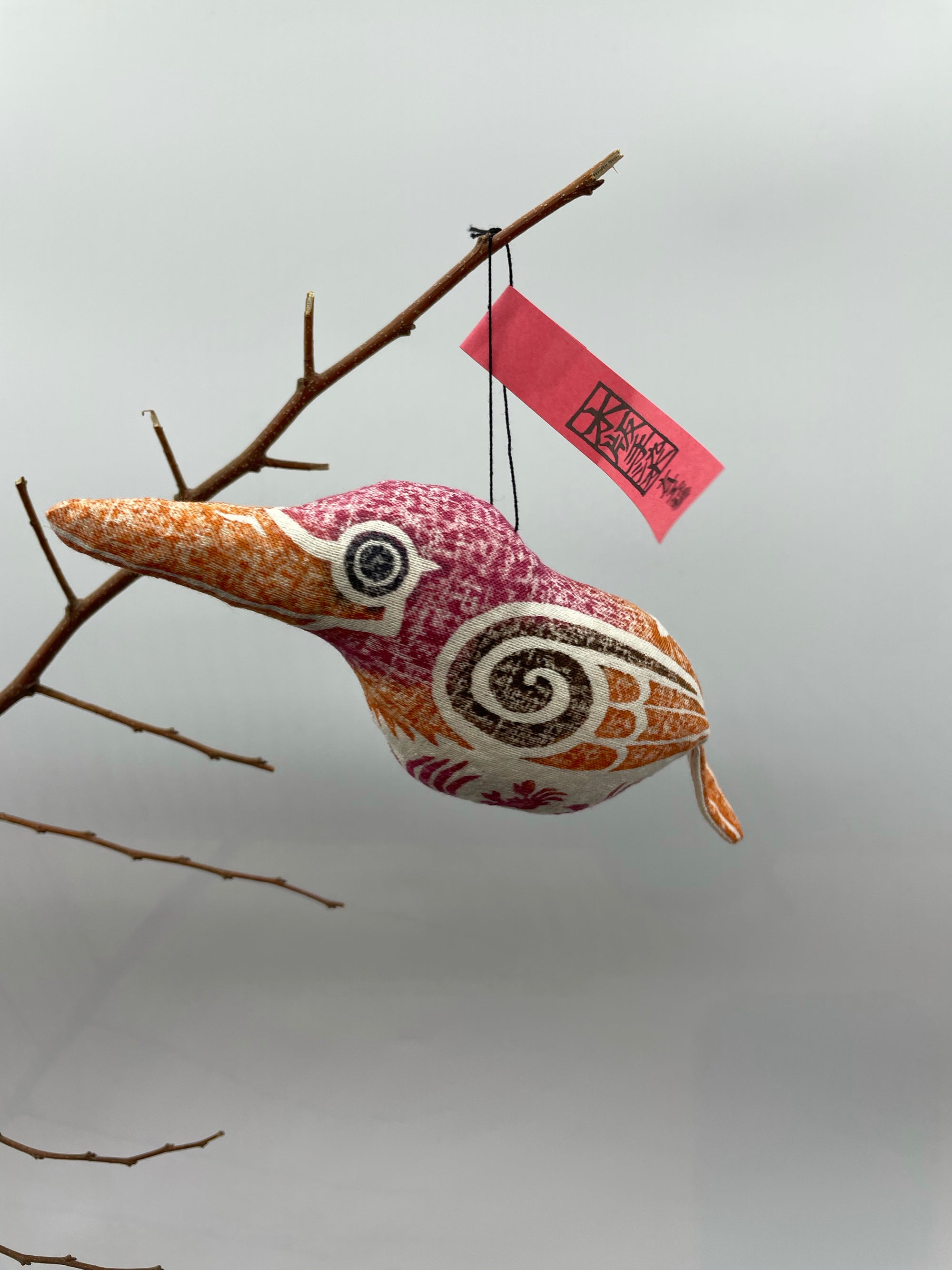 木版手染め　水恋鳥