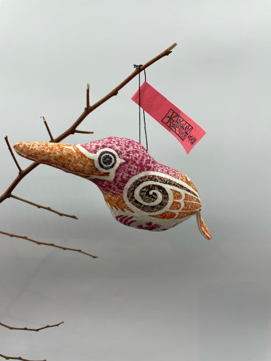木版手染め　水恋鳥