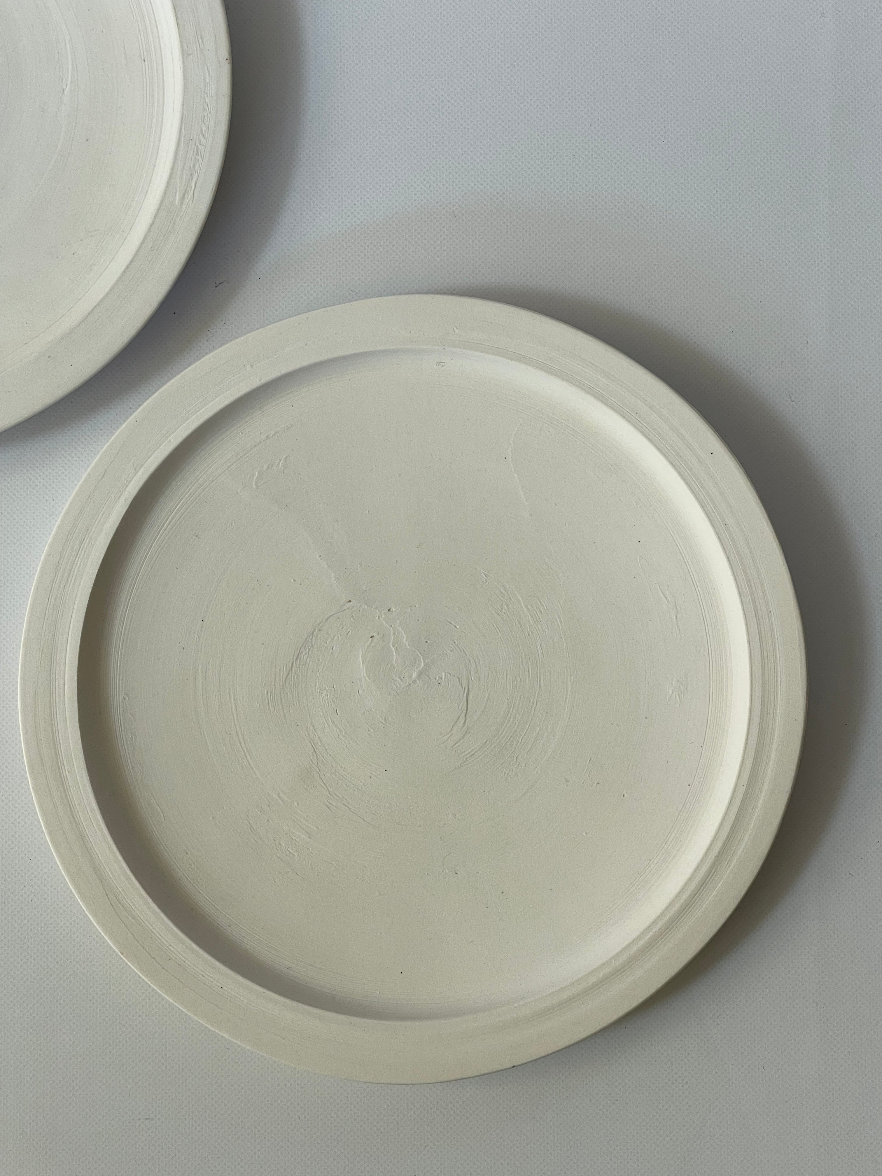 ７寸皿(白磁・マット)