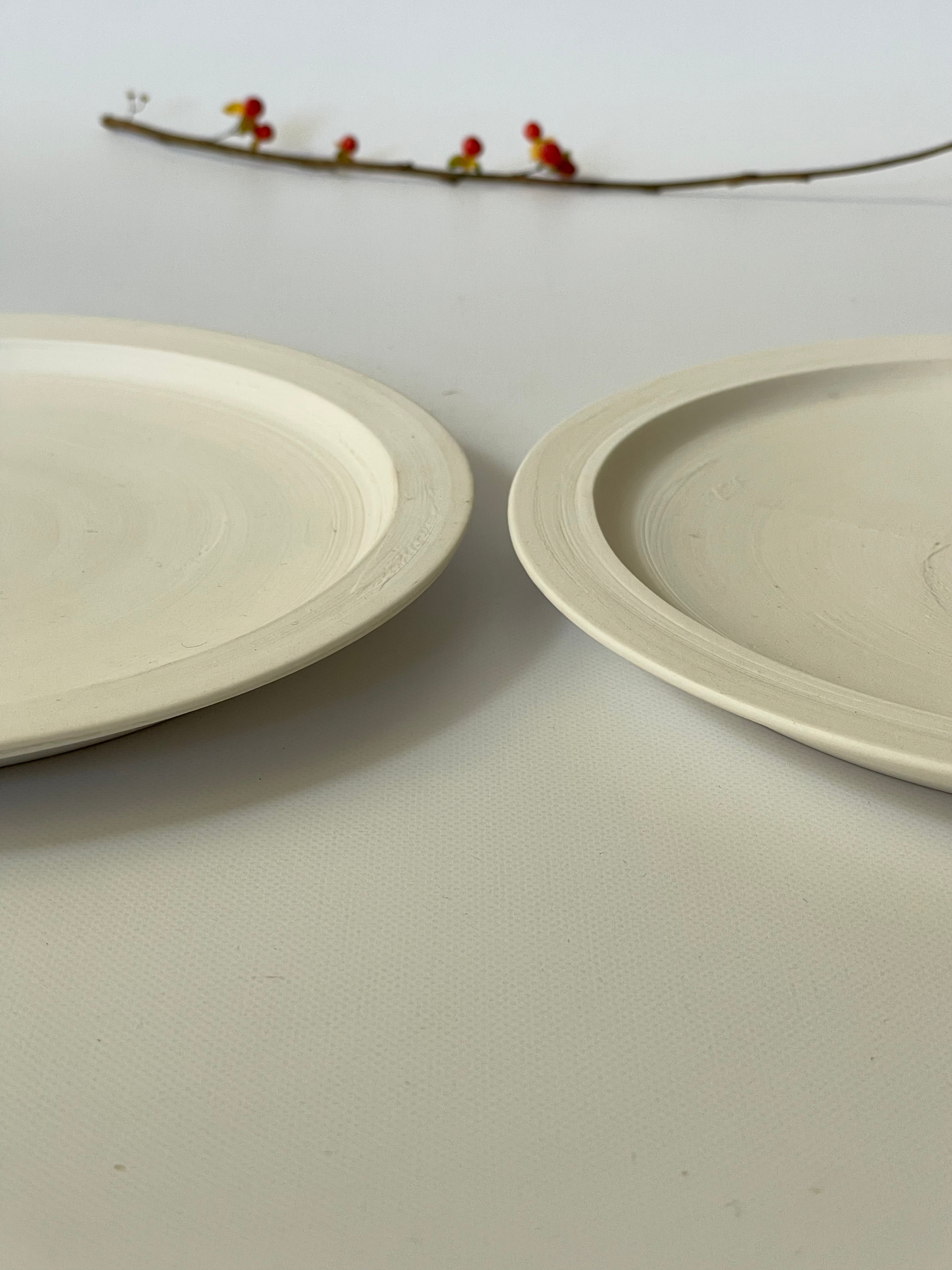 ７寸皿(白磁・マット)