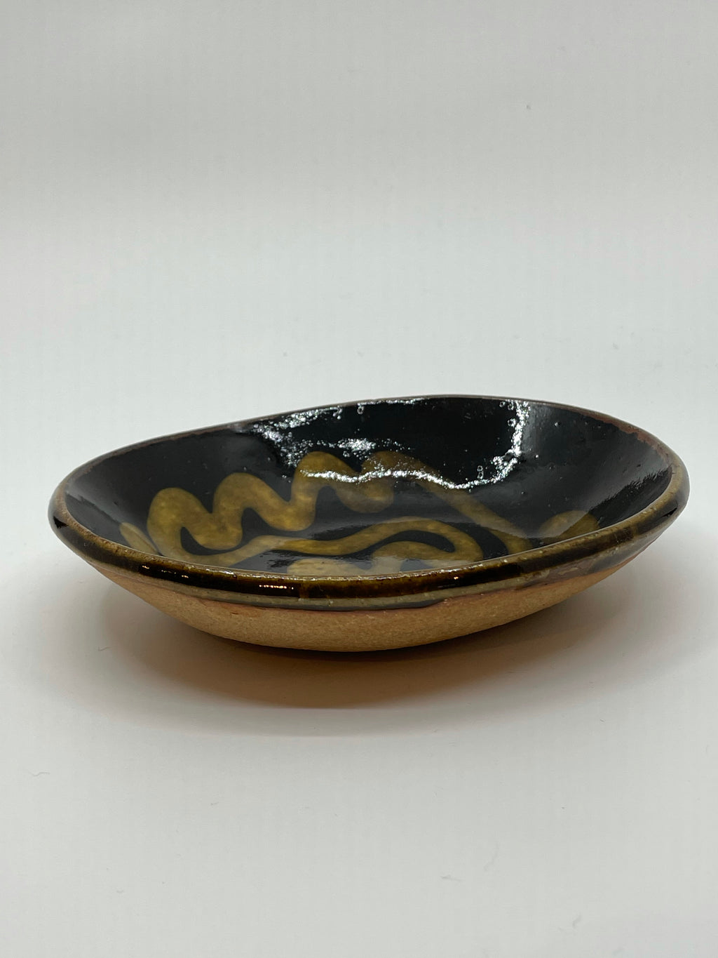 スリップウエア楕円皿1