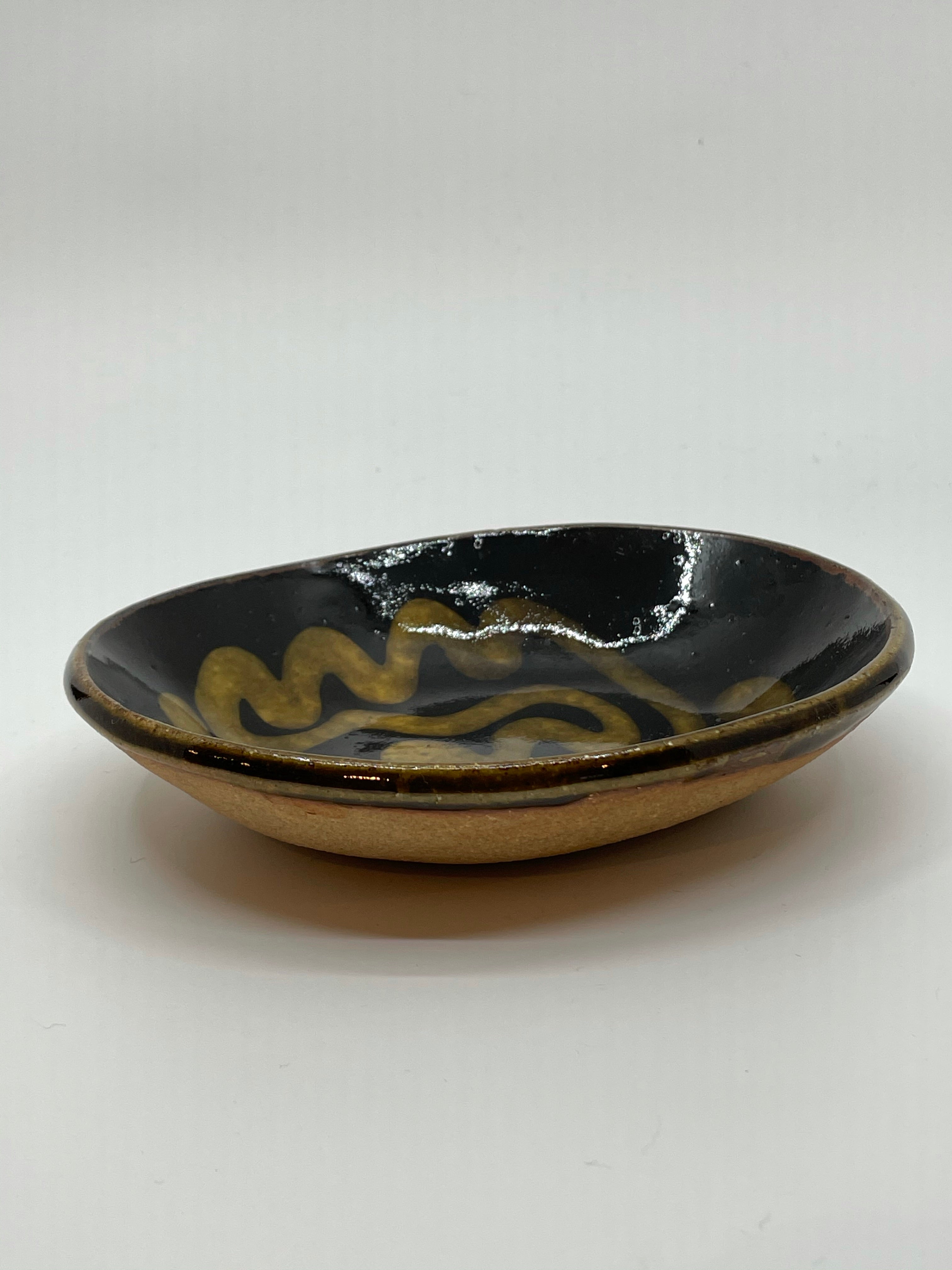 スリップウエア楕円皿1