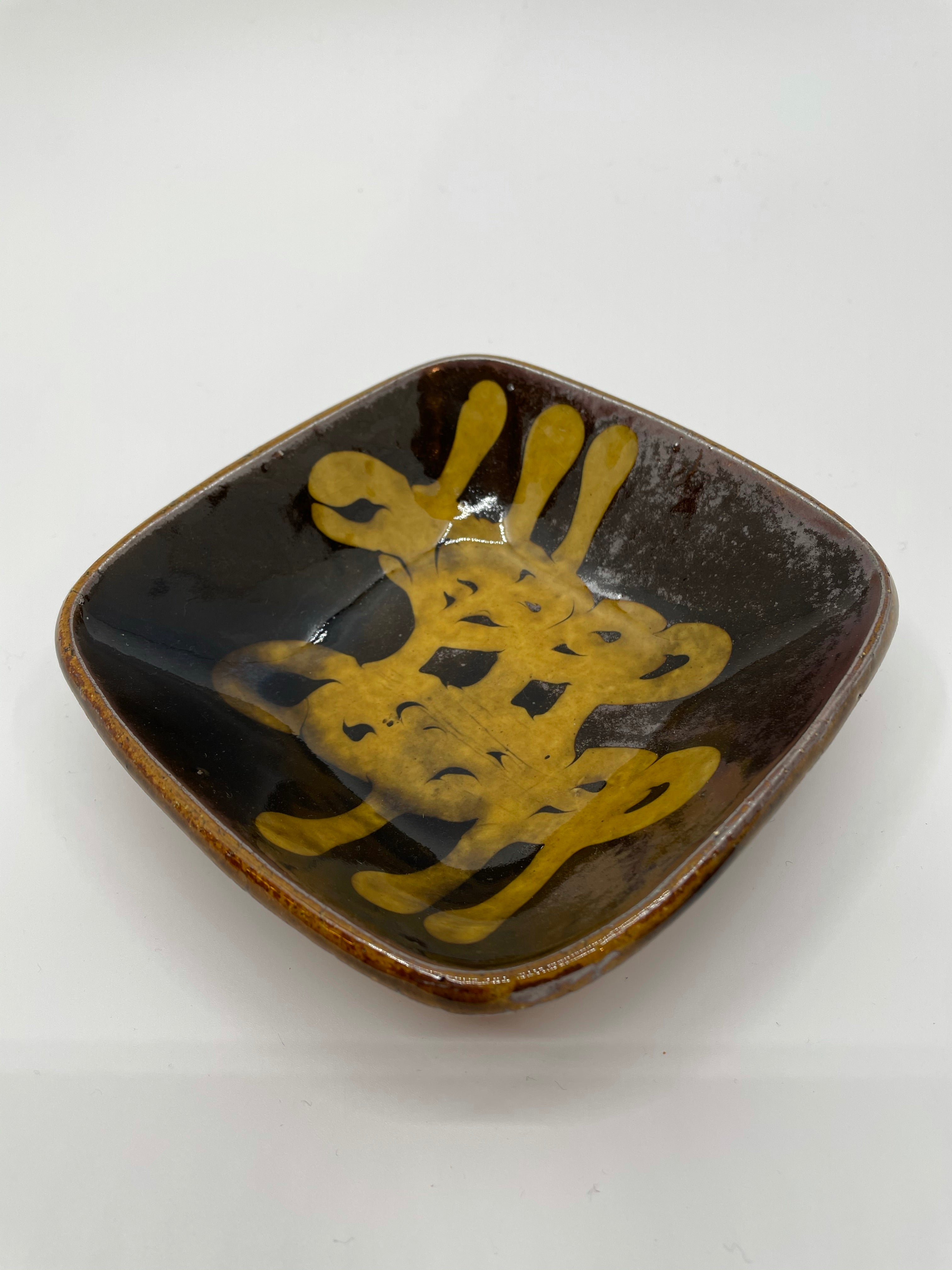 スリップウエア正方皿4