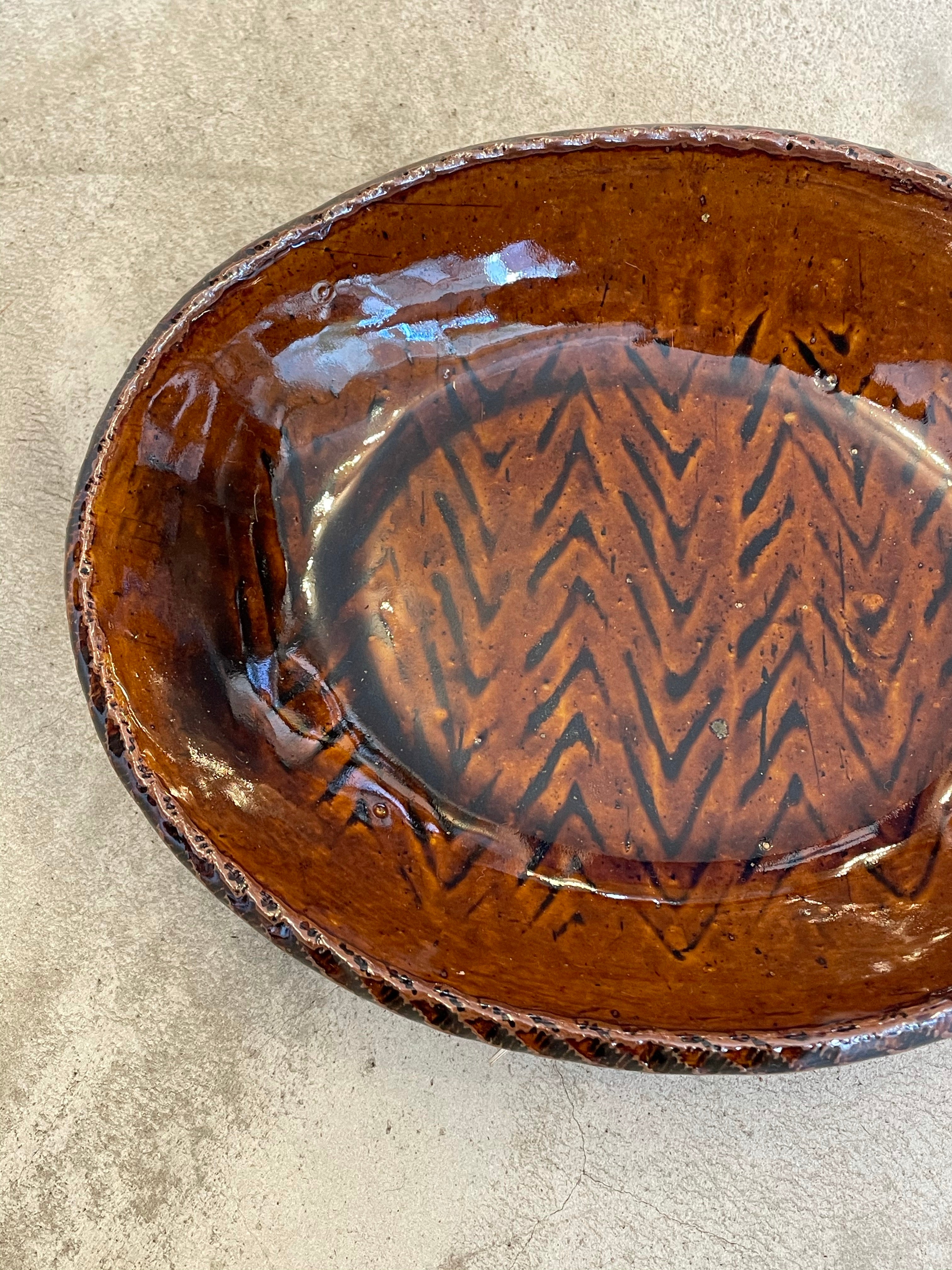 グラタン鉢 (象嵌.飴色)