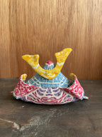 干支木版手染ぬいぐるみ　錦兜