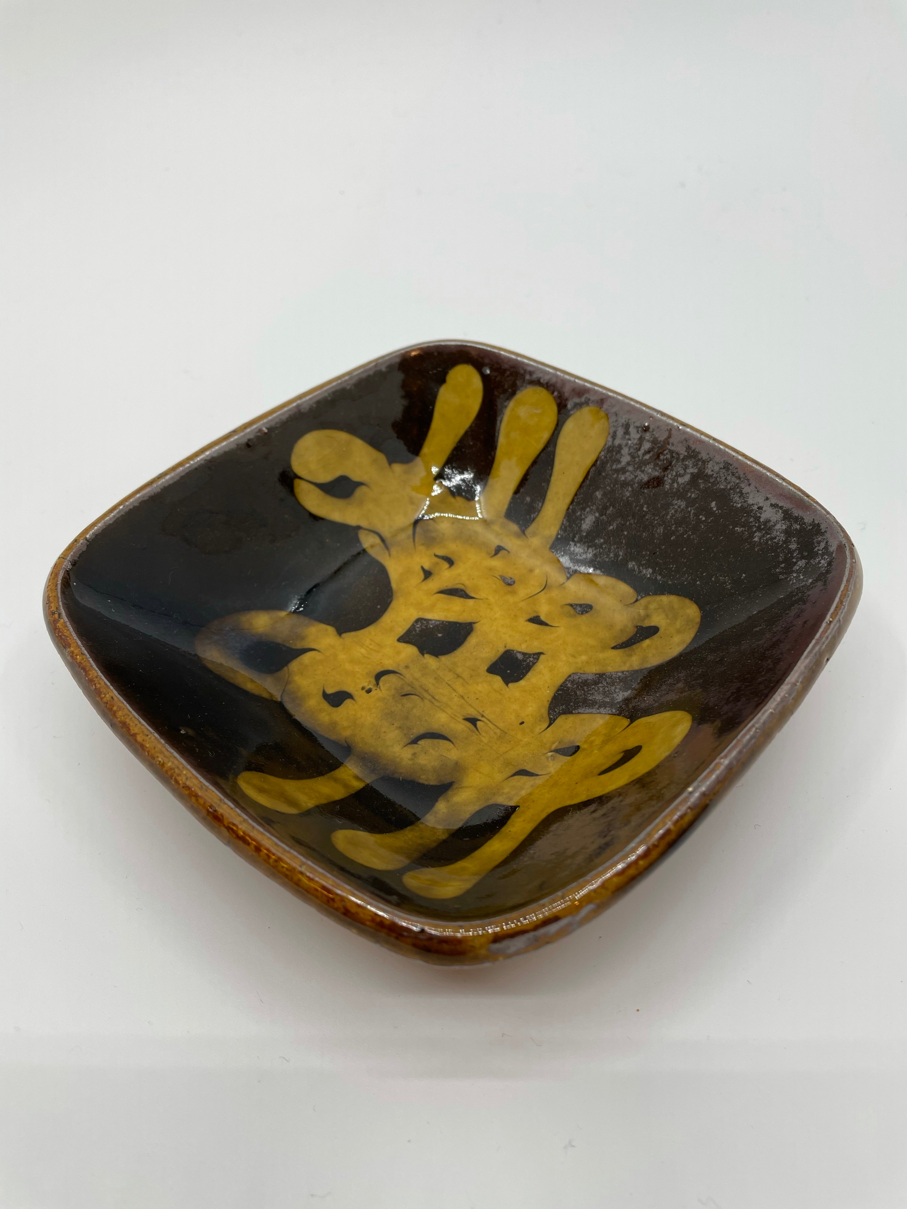 スリップウエア正方皿4