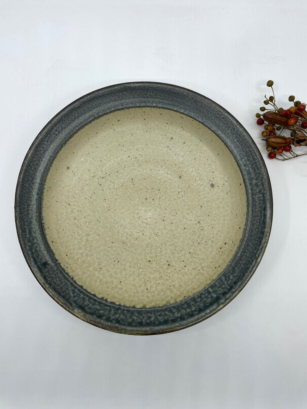 7寸皿 (いらぼ釉）