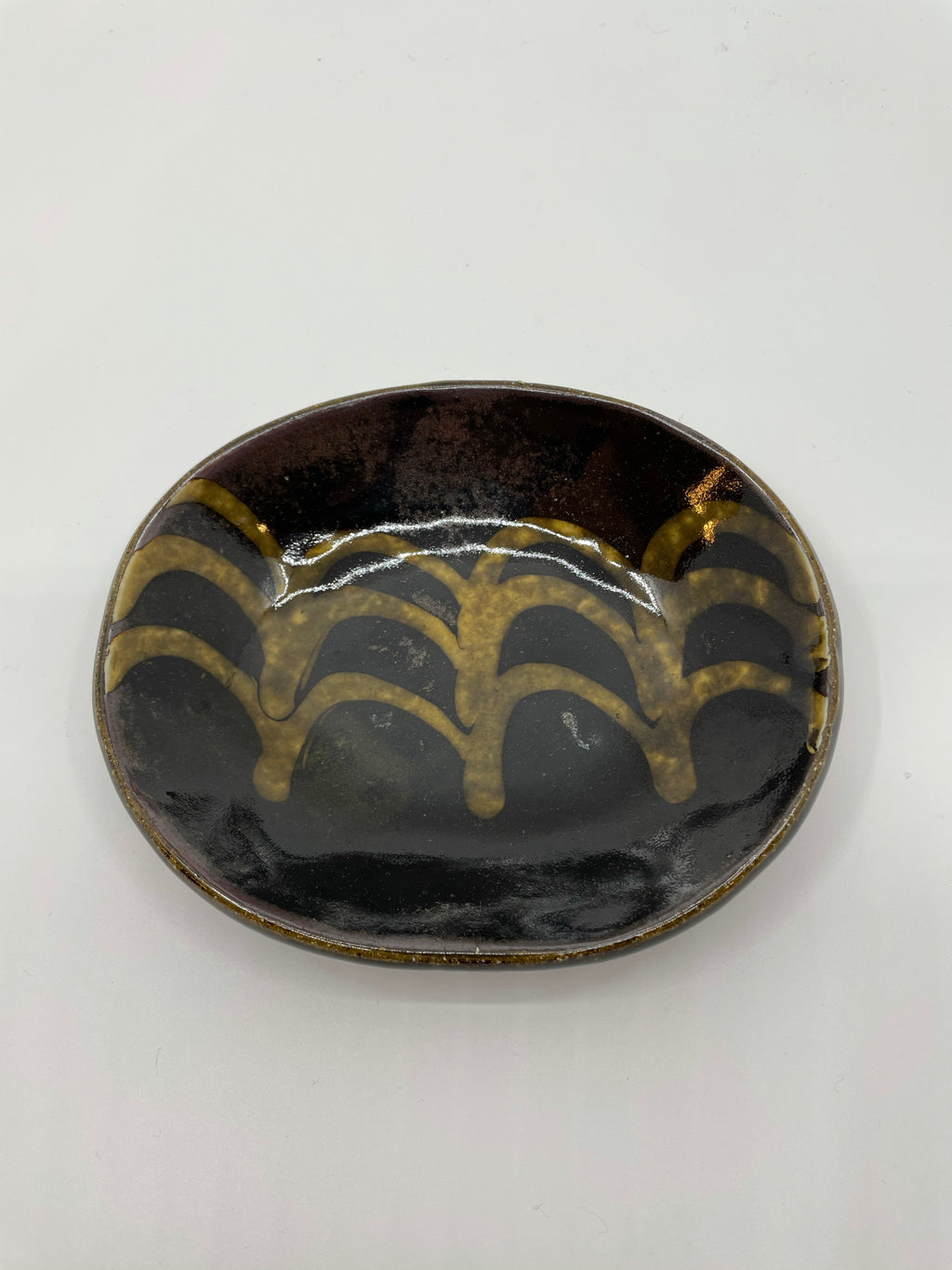 スリップウエア楕円皿2