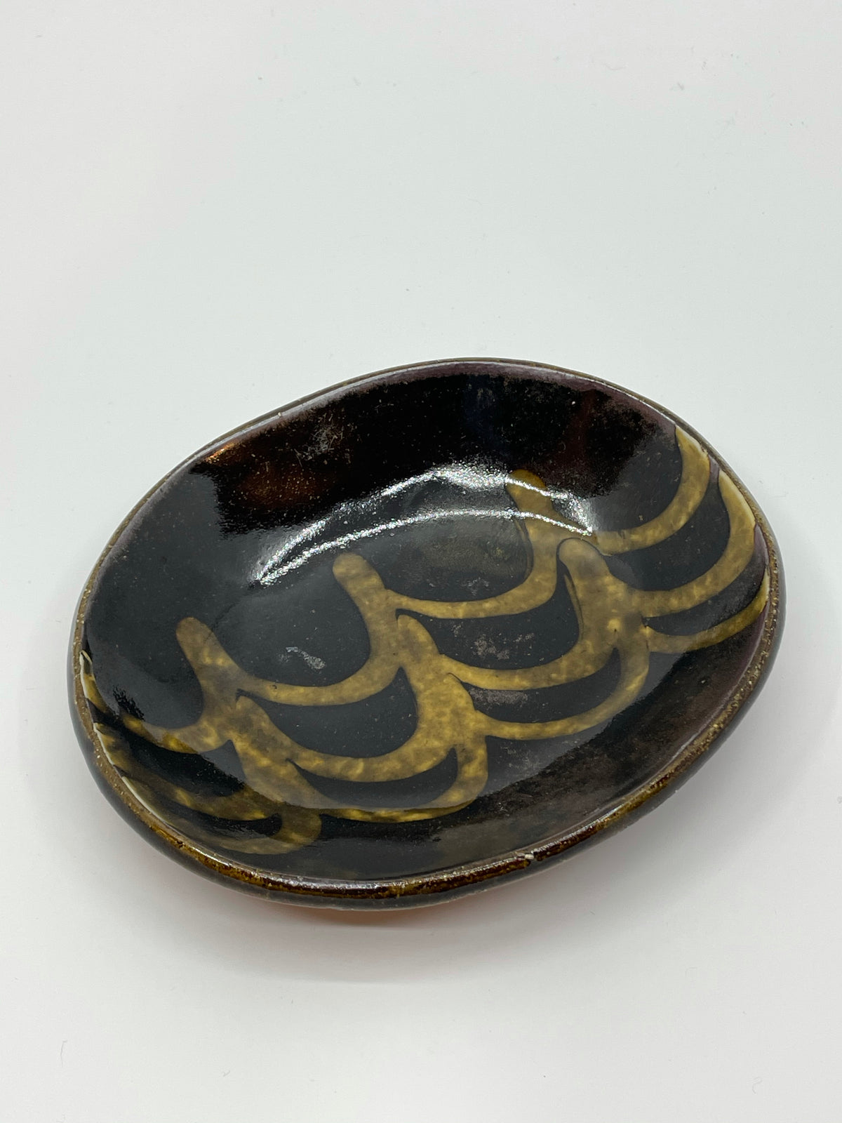 スリップウエア楕円皿2